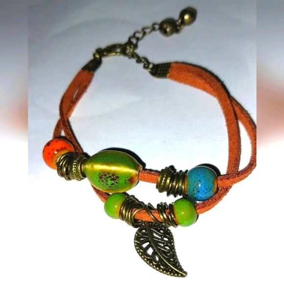 Vintage ethnic style beaded unisex bracelet - Picture 5 of 6